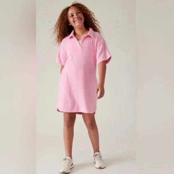 NWT Athleta Girl Jump In Pink Dress Size XS/6 - Picture 2 of 5